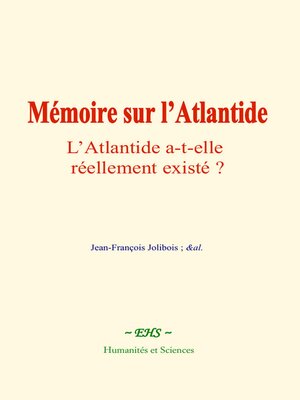 cover image of Mémoire sur l'Atlantide